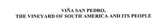 VINA SAN PEDRO, THE VINEYARD OF SOUTH AMERICA AND ITS PEOPLE logo