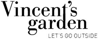 VINCENT'S GARDEN LET'S GO OUTSIDE logo