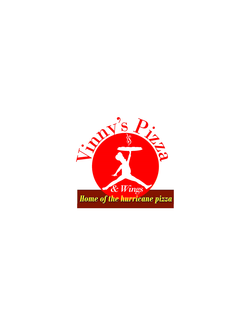VINNY'S PIZZA & WINGS HOME OF THE HURRICANE PIZZA logo