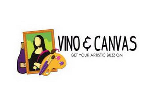VINO & CANVAS GET YOUR ARTISTIC BUZZ ON! logo