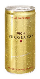 VINO FRIZZANTE RICH PROSECCO RR EISKALT SERVIERT PROSECCO AUS ITALIEN logo