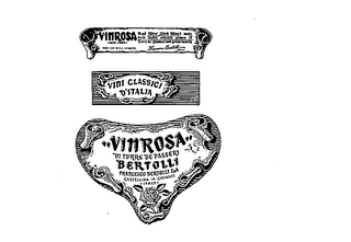 VINROSA VINI CLASSICI D'ITALIA DI TORRE DE PASSERI FRANCESSCO BERTOLLI SPA CASTELLINA IN CHIANTI ITALY logo