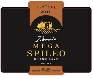 VINTAGE 2011 DOMAIN MEGA SPILEO GRAND CAVE DRY RED ACHAIA PROTECTED GEOGRAPHICAL INDICATION logo