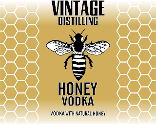 VINTAGE DISTILLING HONEY VODKA VODKA WITH NATURAL HONEY logo