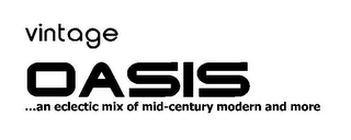 VINTAGE OASIS ...AN ECLECTIC MIX OF MID-CENTURY MODERN AND MORE logo