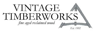 VINTAGE TIMBERWORKS FINE AGED RECLAIMEDWOOD EST. 1992 logo