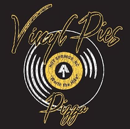VINYL PIES PIZZA HOT SPRINGS NC WORTH THE HIKE A T logo