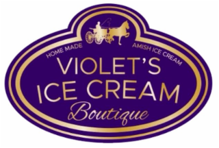 VIOLET'S ICE CREAM BOUTIQUE HOME MADE AMISH ICE CREAM logo