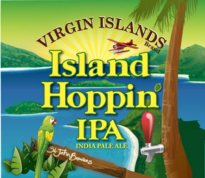 VIRGIN ISLANDS BRAND ISLAND HOPPIN IPA INDIA PALE ALE ST. JOHN BREWERS logo