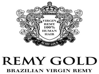 VIRGIN REMY 100% HUMAN HAIR REMY GOLD BRAZILIAN VIRGIN REMY logo