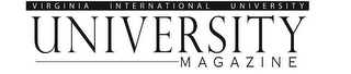 VIRGINIA INTERNATIONAL UNIVERSITY UNIVERSITY MAGAZINE logo