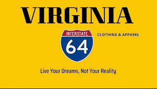 VIRGINIA INTERSTATE 64 CLOTHING & APPAREL LIVE YOUR DREAMS, NOT YOUR REALITY logo