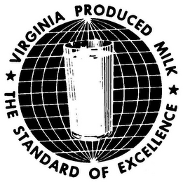 VIRGINIA PRODUCED MILK THE STANDARD OF EXCELLENCE logo