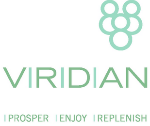 VIRIDIAN I PROSPER I ENJOY I REPLENISH logo