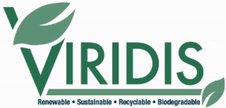 VIRIDIS RENEWABLE SUSTAINABLE RECYCLABLE BIODEGRADABLE logo