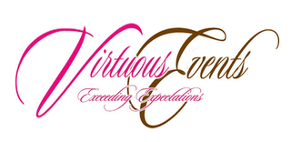 VIRTUOUS EVENTS EXCEEDING EXPECTATIONS logo