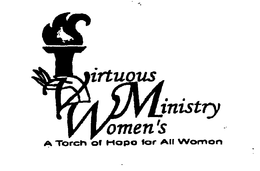 VIRTUOUS WOMEN'S MINISTRY A TORCH OF HOPE FOR ALL WOMEN logo