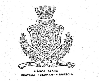 VIS UNITA FORTIOR MARCA LEONE FRATELLI FOLONARI-BRESCIA logo