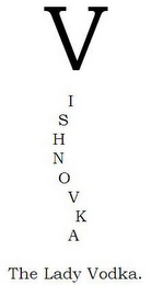 VISHNOVKA THE LADY VODKA. logo