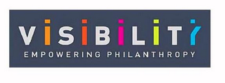 VISIBILITY EMPOWERING PHILANTHROPY logo