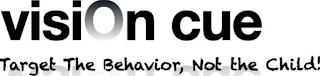 VISION CUE TARGET THE BEHAVIOR, NOT THE CHILD! logo