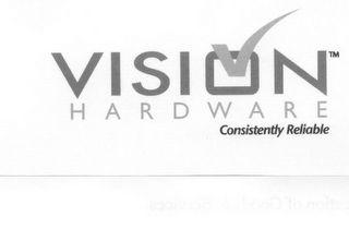 VISION HARDWARE CONSISTENTLY RELIABLE logo
