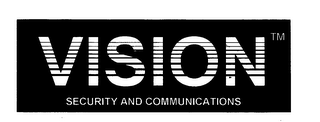 VISION SECURITY AND COMMUNICATIONS logo