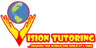 VISION TUTORING ... SHAPING THE WORLD ONE CHILD AT A TIME logo
