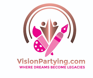 VISIONPARTYING.COM WHERE DREAMS BECOME LEGACIES logo