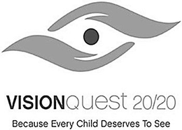VISIONQUEST 20/20 BECAUSE EVERY CHILD DESERVES TO SEE logo