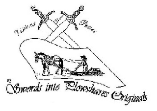 VISIONS OF PEACE BY SWORDS INTO PLOWSHARES ORIGINALS logo