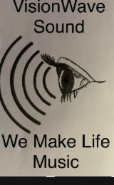 VISIONWAVE SOUND WE MAKE LIFE  MUSIC logo