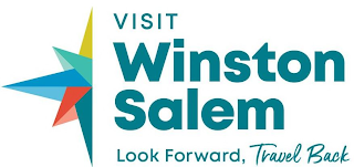 VISIT WINSTON SALEM LOOK FORWARD, TRAVEL BACK logo