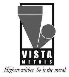 VISTA METALS HIGHEST CALIBER. SO IS THE METAL. logo