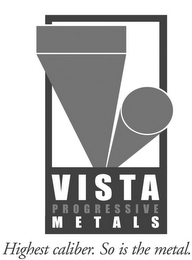 VISTA PROGRESSIVE METALS HIGHEST CALIBER. SO IS THE METAL. logo