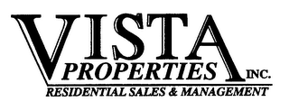 VISTA PROPERTIES INC. RESIDENTIAL SALES & MANAGEMENT logo