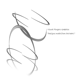 VISUAL FINGERS GRAPHICS "DESIGNS MADE FROM THE HEART." logo