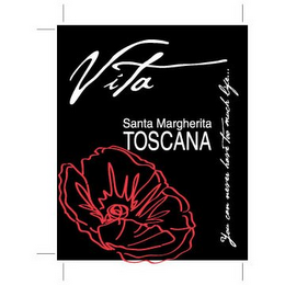 VITA SANTA MARGHERITA TOSCANA YOU CAN NEVER HAVE TOO MUCH LIFE... logo