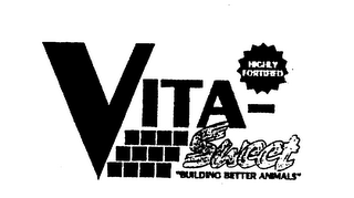 VITA-SWEET HIGHLY FORTIFIED "BUILDING BETTER ANIMALS" logo
