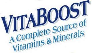 VITABOOST A COMPLETE SOURCE OF VITAMINS & MINERALS logo