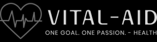 VITAL- AID ONE GOAL. ONE PASSION. - HEALTH logo