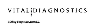 VITAL DIAGNOSTICS MAKING DIAGNOSTICS ACCESSIBLE. logo