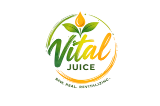 VITAL JUICE RAW. REAL. REVITALIZING. logo