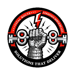 VITAL ROUTE LOGISTICS SERVICES LLC SOLUTION THAT DELIVER logo
