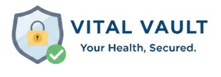 VITAL VAULT YOUR HEALTH, SECURED. logo