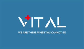 VITAL + WE ARE THERE WHEN YOU CANNOT BE logo