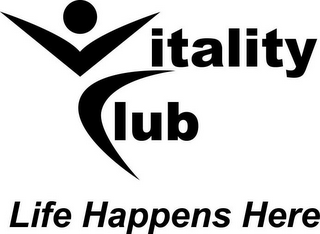 VITALITY CLUB LIFE HAPPENS HERE logo