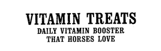 VITAMIN TREATS DAILY VITAMIN BOOSTER THAT HORSES LOVE logo