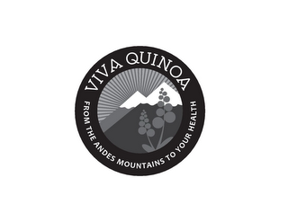 VIVA QUINOA FROM THE ANDES MOUNTAINS TO YOUR HEALTH logo