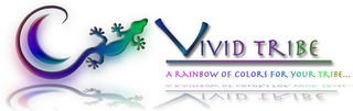 VIVID TRIBE A RAINBOW OF COLORS FOR YOUR TRIBE... logo